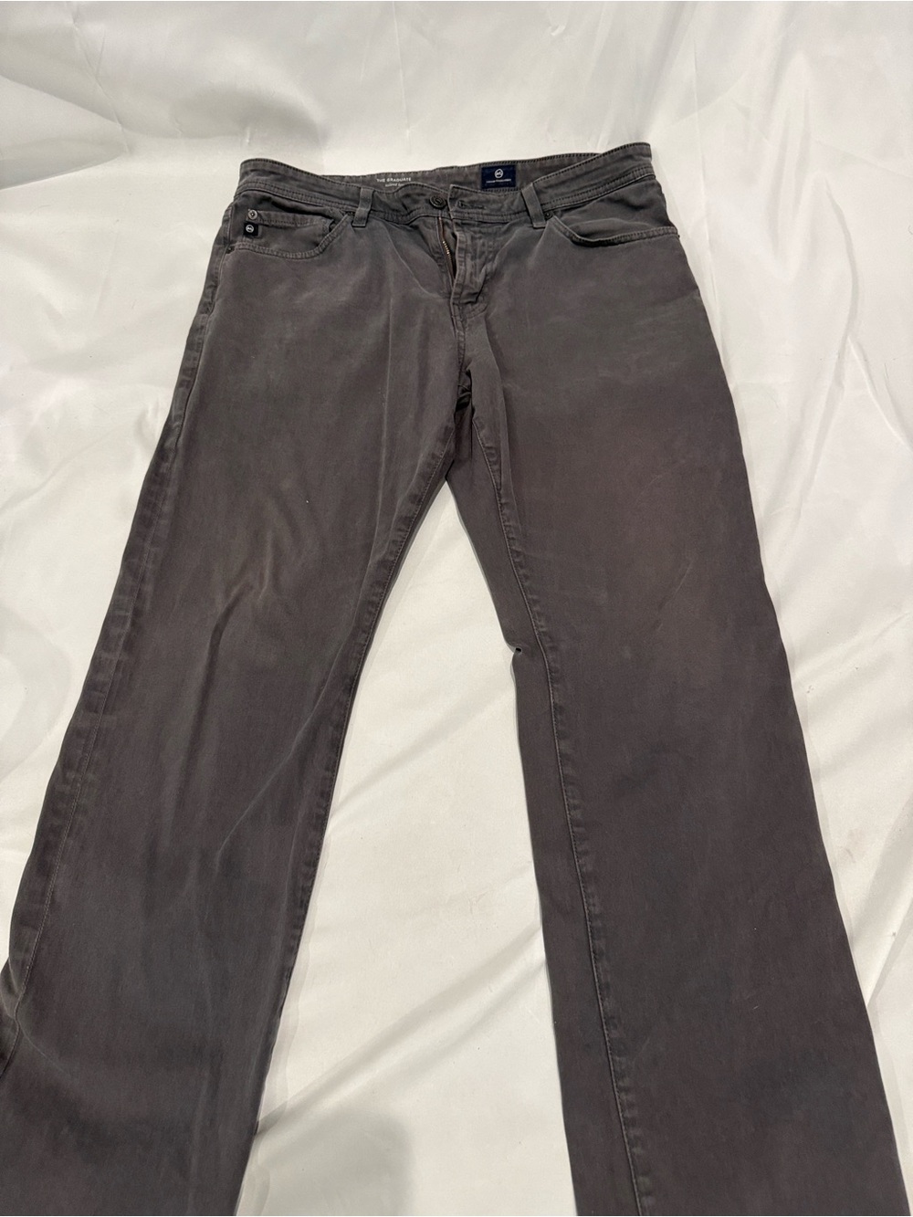 AG The Graduate Men's Gray Straight-Leg Jeans - 33x34